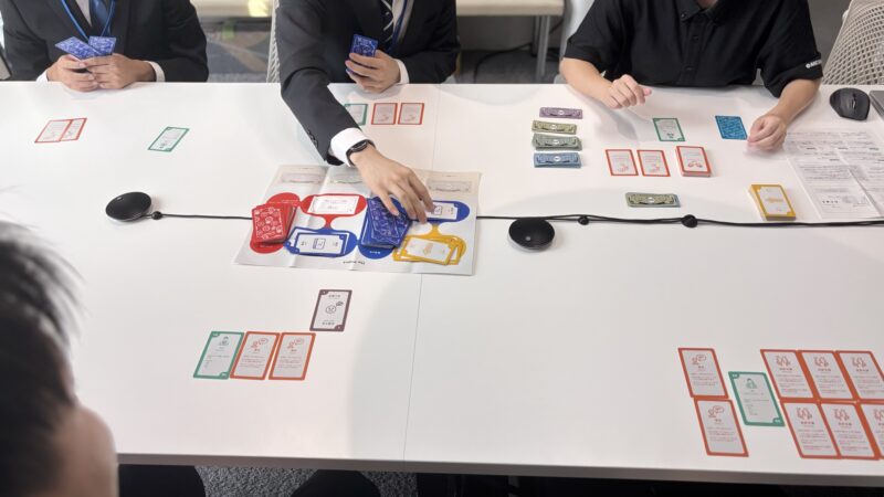 The Projectビジネスカードゲーム体験の様子
